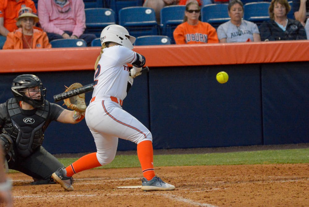 <p>Sydney Cox (#2) at bat against Bowling Green on March 3rd 2023</p>
