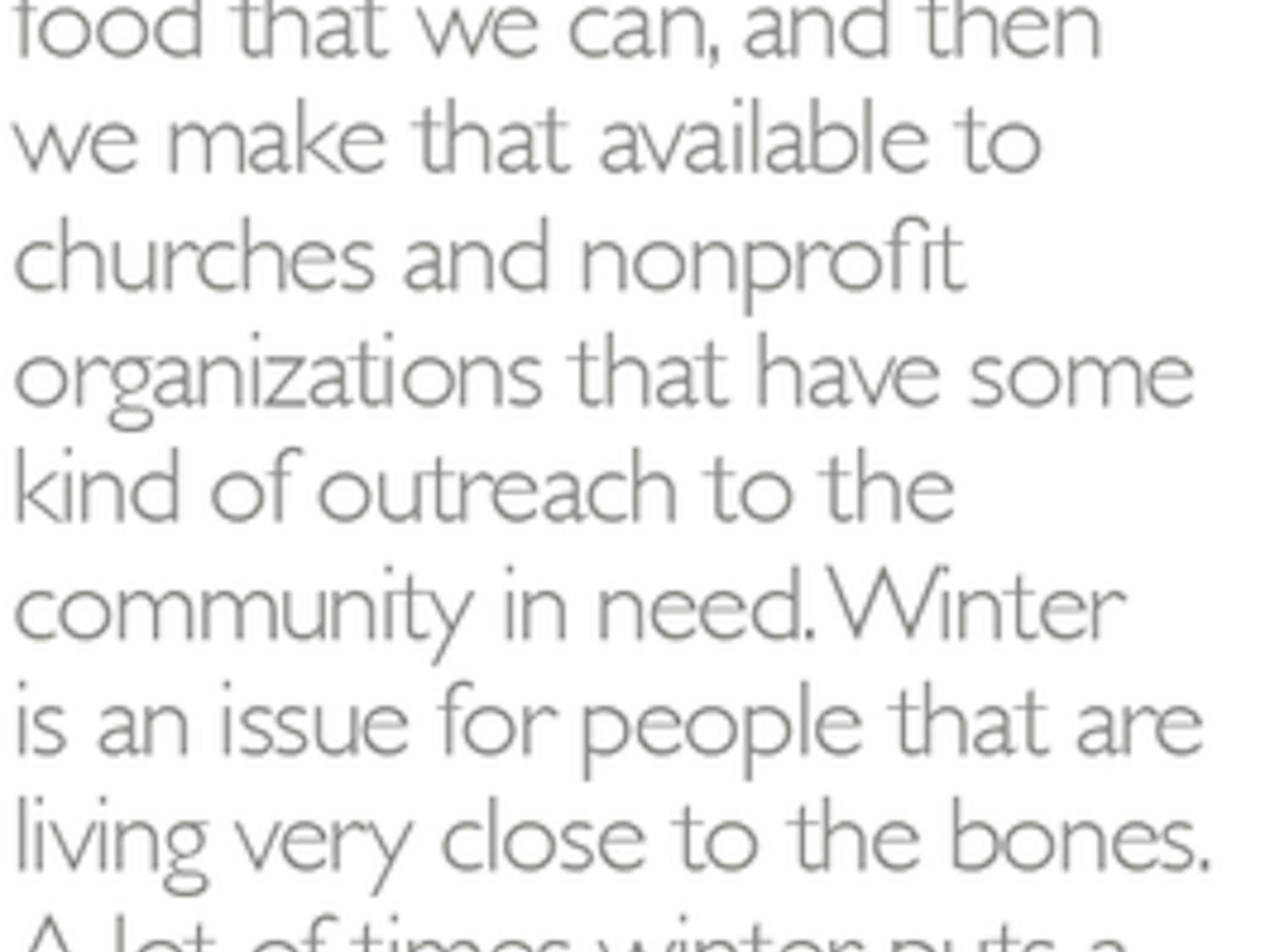 pull quote food bank