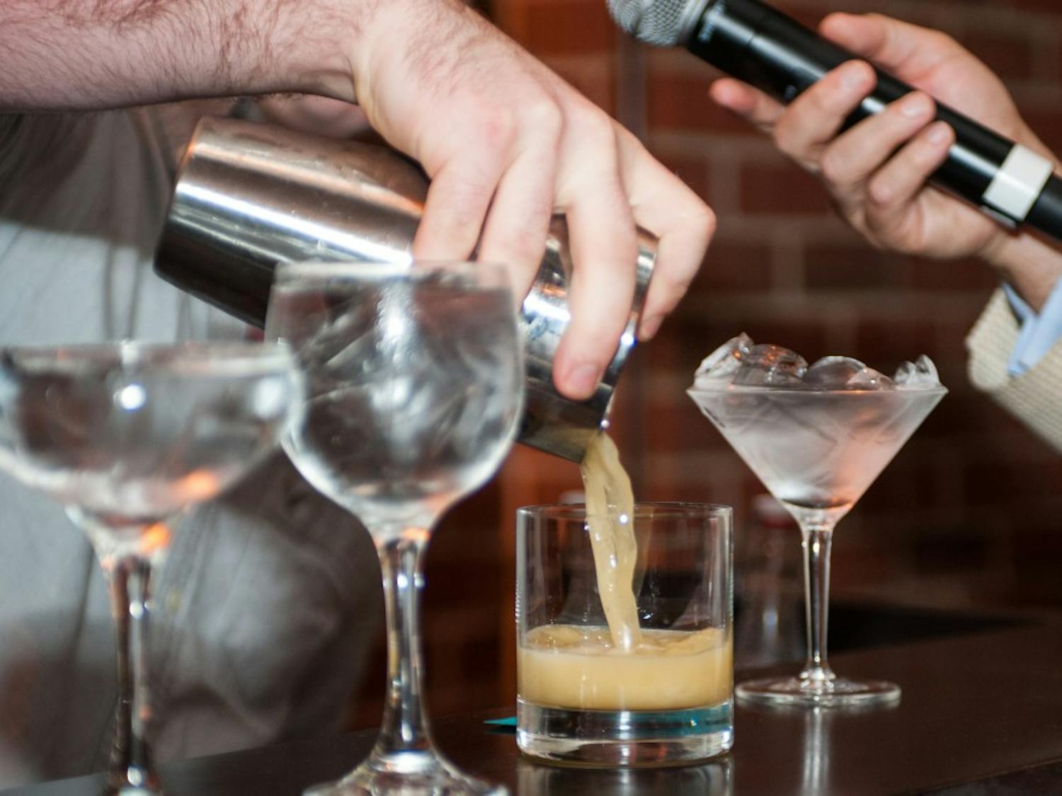 Avondale's Nolan Jones pours a drink during his turn of the competition. Bartender of the Year Competition on Wednesday, Sept. 27 at the Auburn University Hotel and Conference Center in Auburn, Ala.