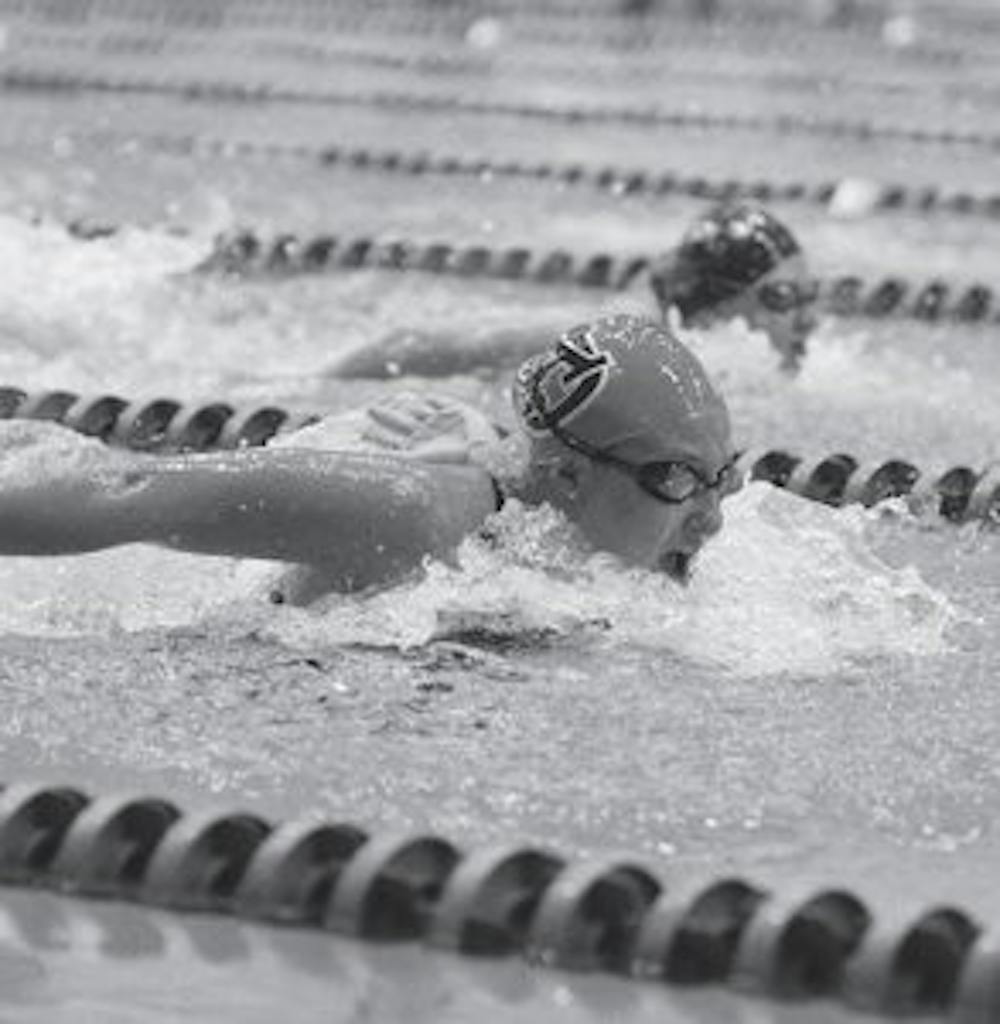 The women's swimming and diving team defeated Notre Dame 166-132 Friday Nov. 26 to advance to 3-0 on the season. (Rebecca Croomes / PHOTO EDITOR)