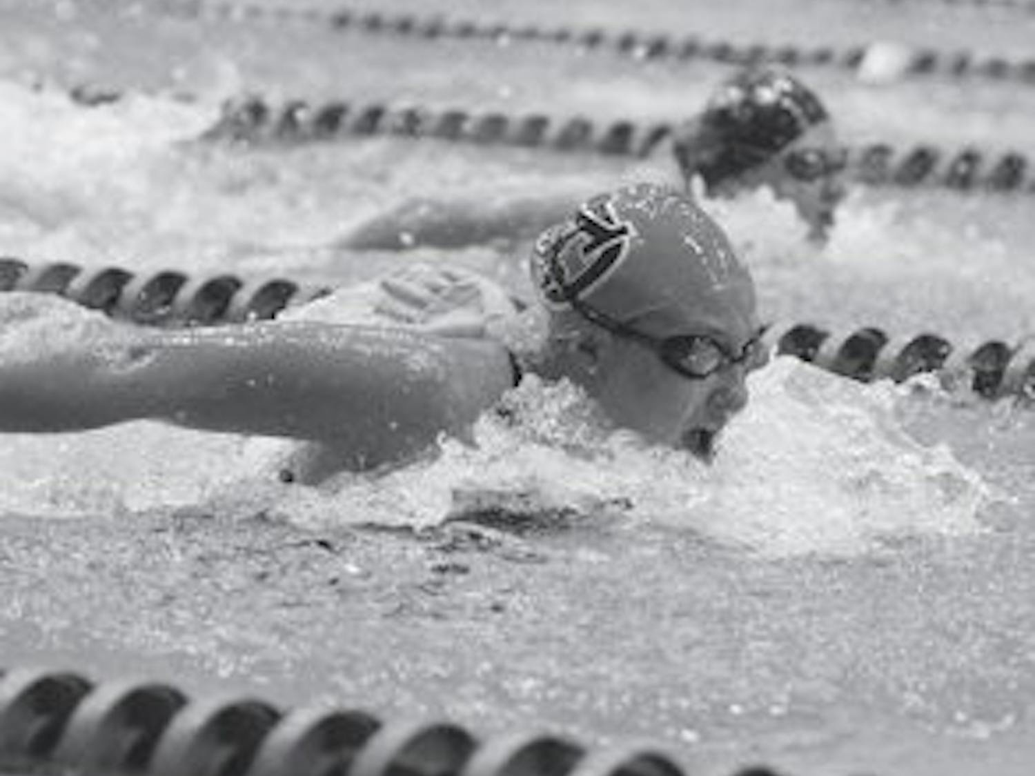 The women's swimming and diving team defeated Notre Dame 166-132 Friday Nov. 26 to advance to 3-0 on the season. (Rebecca Croomes / PHOTO EDITOR)
