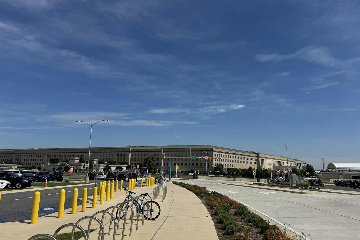 The Pentagon, the headquarters building for the U.S. Department of War, located in Arlington County, Virginia.