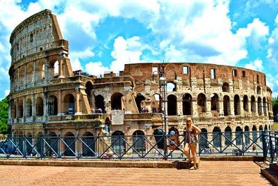 Alison Norby, junior in hotel and restaurant management, visits historical sites while studying abroad. (Contributed)