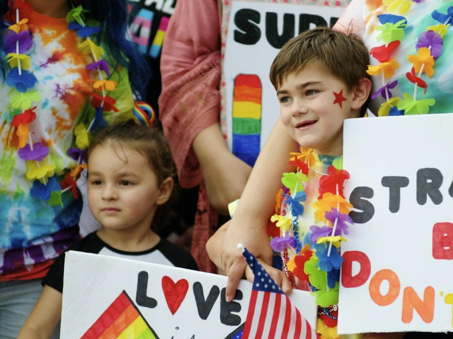 Members of the Auburn-Opelika community gather for Pride on the Plains on Friday, June 1, 2018 in Opelika, Ala.