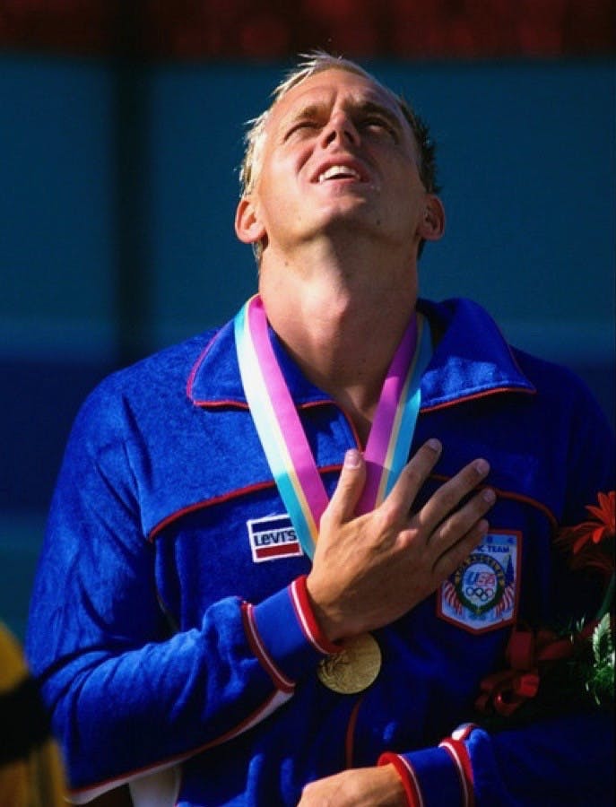 Rowdy Gaines during 1984 Olympics