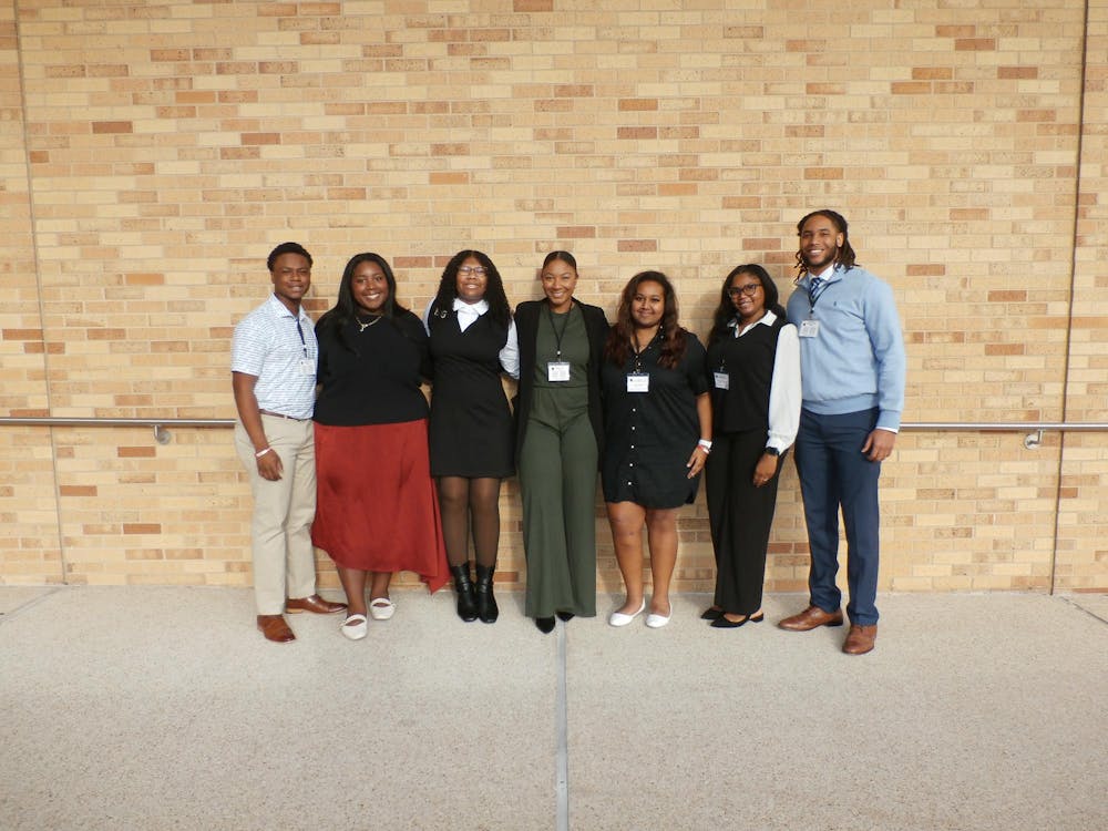 <p>The executive board of Auburn University's Black Student Union poses for a photo at the Southwestern Black Student Leadership Conference. Contributed by Alianna Richardson.&nbsp;</p>