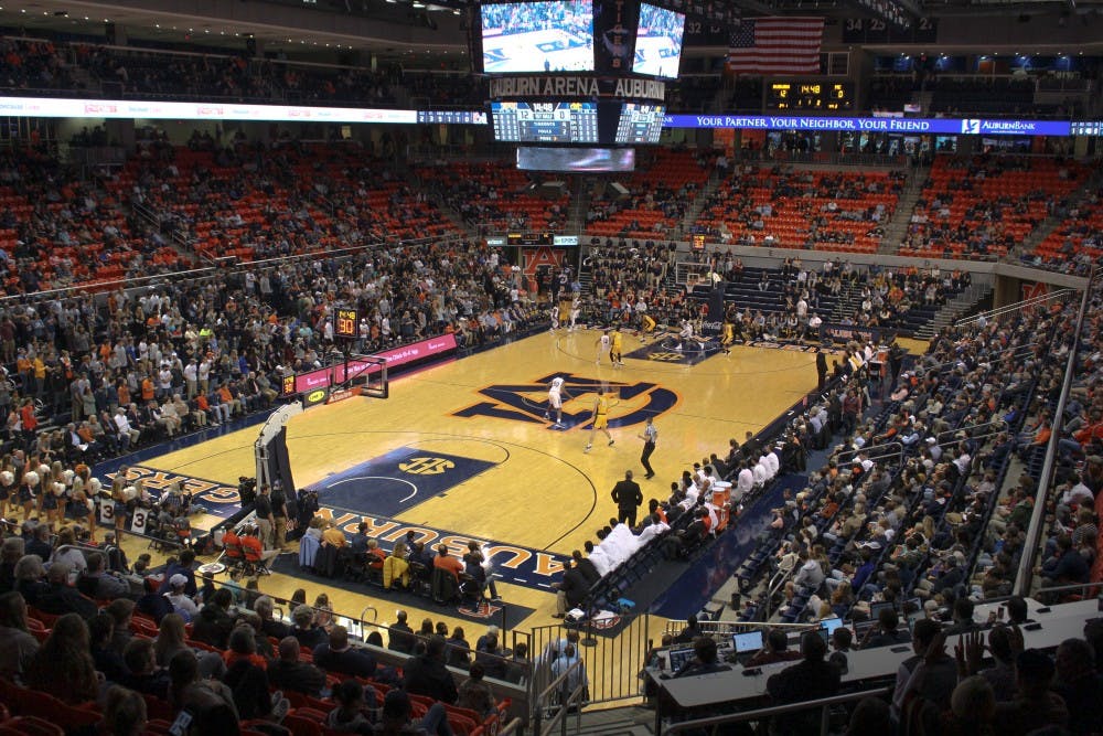 <p>The Auburn Arena is pictured during Auburn Men's Basketball vs. Mississippi College on Nov. 14, 2018, in Auburn, Ala.</p>