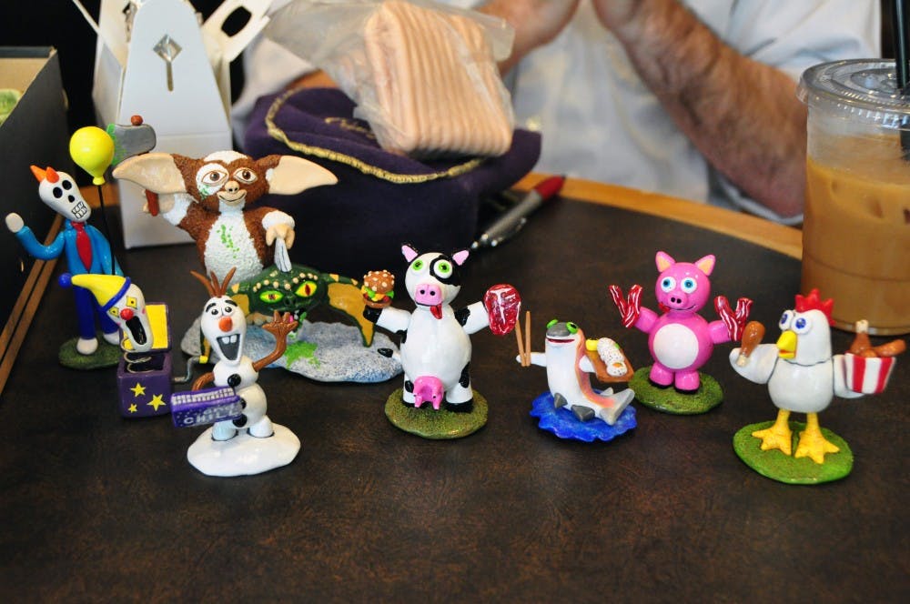 Ari Gutman, Auburn University lecturer, creates miniature sculptures outside of work, giving many of them away to friends.