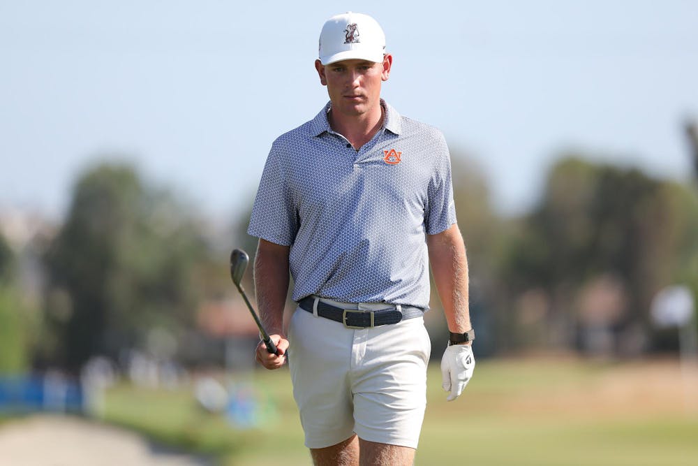 <p>CARLSBAD, CA - JUNE 02 - Auburn's Logan Reilly - #1 Auburn Tigers vs. #5 Oklahoma State Cowboys in the Semifinals of the NCAA Championships at Omni La Costa in Carlsbad, CA on Tuesday, June 2, 2026. Photo by Zach Bland/Auburn Tigers</p>