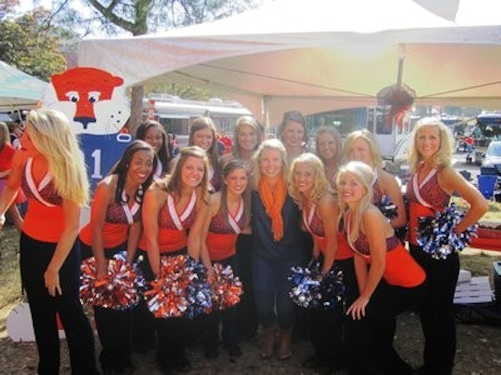 Christie Leigh tailgates with the Tiger Paws at last year's game against Georgia. (CONTRIBUTED / Tyler Glick, publicist for Christie Leigh)