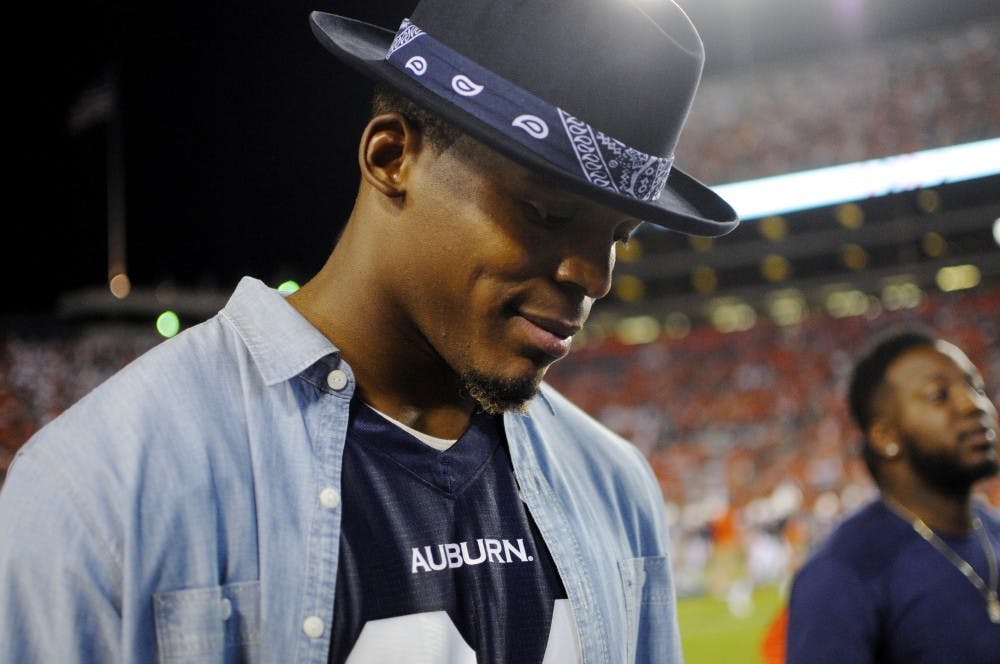 Cam Newton, former Auburn quarterback, during Auburn Football vs. Clemson on Sept. 3, 2016.