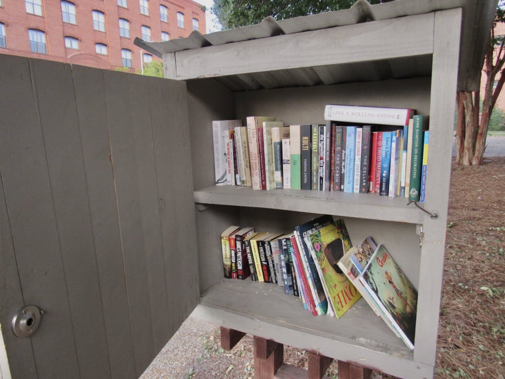 <p>The Hudson Family Book Box upholds the "adopt a book, leave a book" concept for Auburn residents. &nbsp;&nbsp;&nbsp;&nbsp;&nbsp;&nbsp;&nbsp;&nbsp;&nbsp;&nbsp;&nbsp;&nbsp;&nbsp;&nbsp;&nbsp;&nbsp;&nbsp;&nbsp;&nbsp;&nbsp;&nbsp;&nbsp;&nbsp;&nbsp;&nbsp;&nbsp;&nbsp;&nbsp;</p>