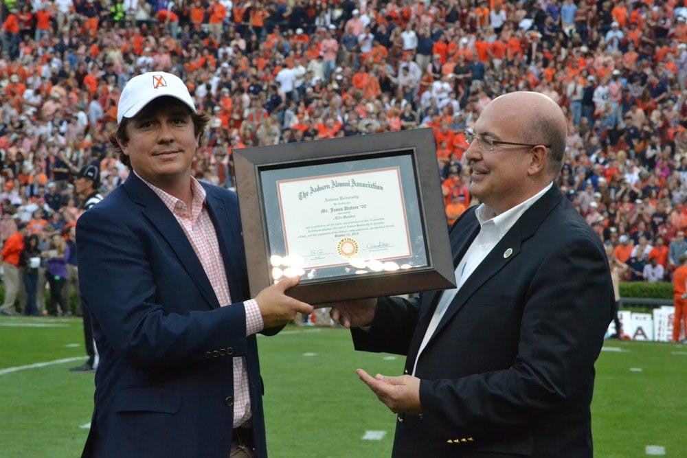 PGA champion, Jason Dufner accepting an award. Sarah May / ASSISTANT PHOTO EDITOR
