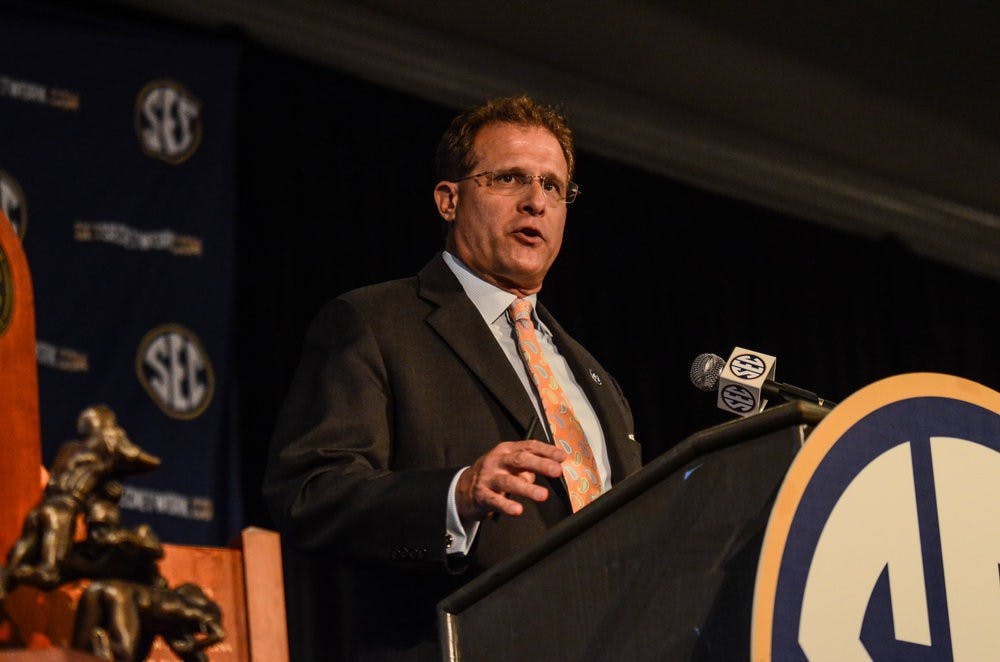 Head football coach Gus Malzahn speaks at SEC Media Days.

Raye May / PHOTO & DESIGN EDITOR