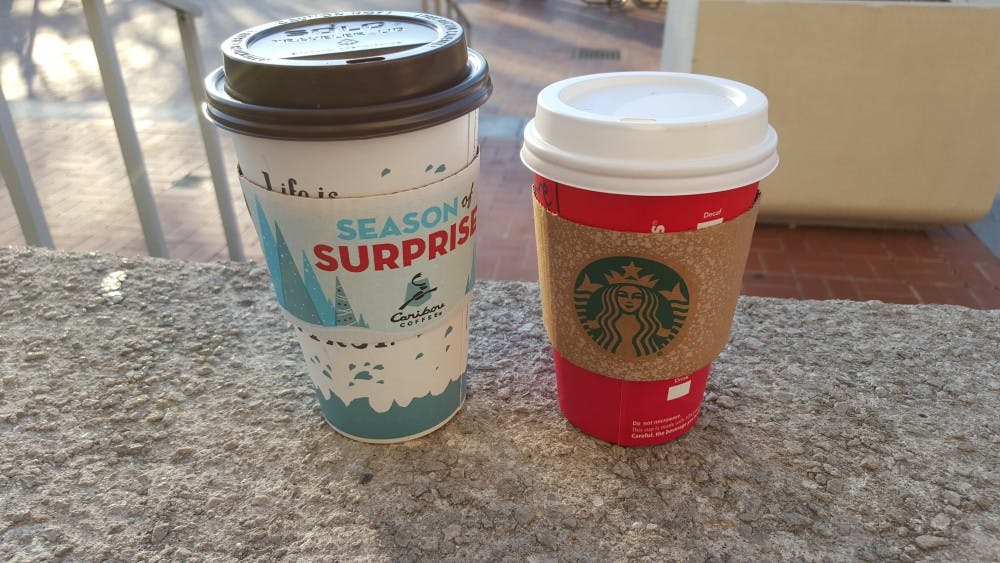 <p>Students turn to campus coffee locations to perk up during finals week (Rachel Sprouse l Campus Writer).</p>