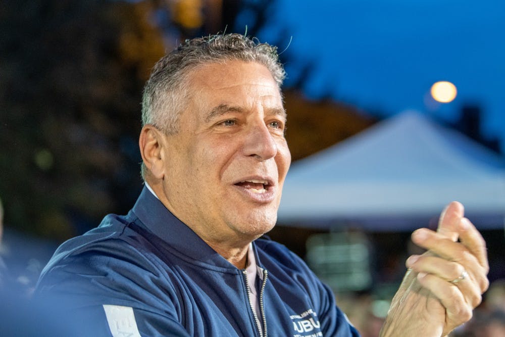 Bruce Pearl claps during Tipoff at Toomer's, on Thursday, Oct. 17, 2019, in Auburn, Ala.