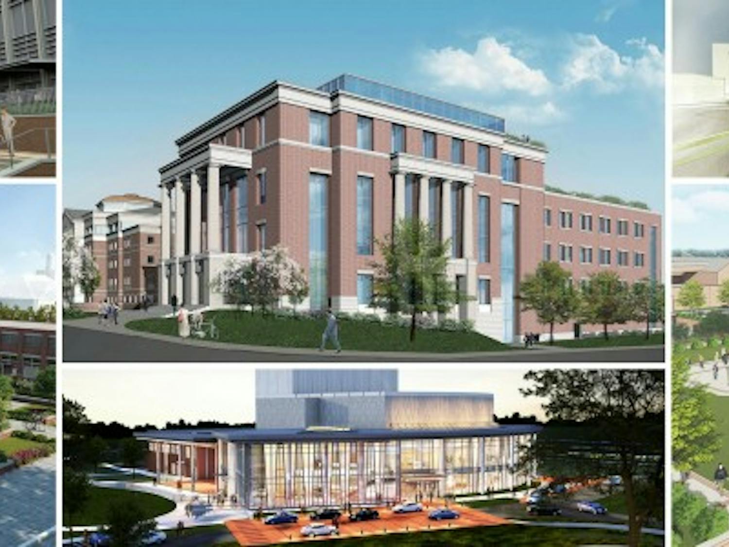 These six construction projects will provide additional engineering and business leaning spaces, a performing arts center, a new addition to the stadium and a new outdoor learning and pedestrian space.