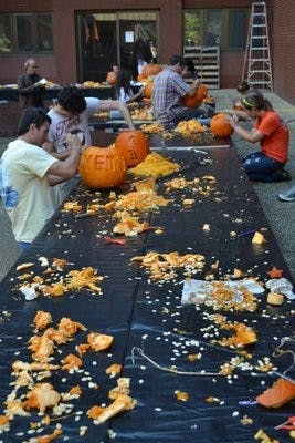 The pumpkins will be judged by a few of the professors at the event. The winning pumpkins will be auctioned off, and the other carved pumpkins will go on sale for a minimum $5 donation.