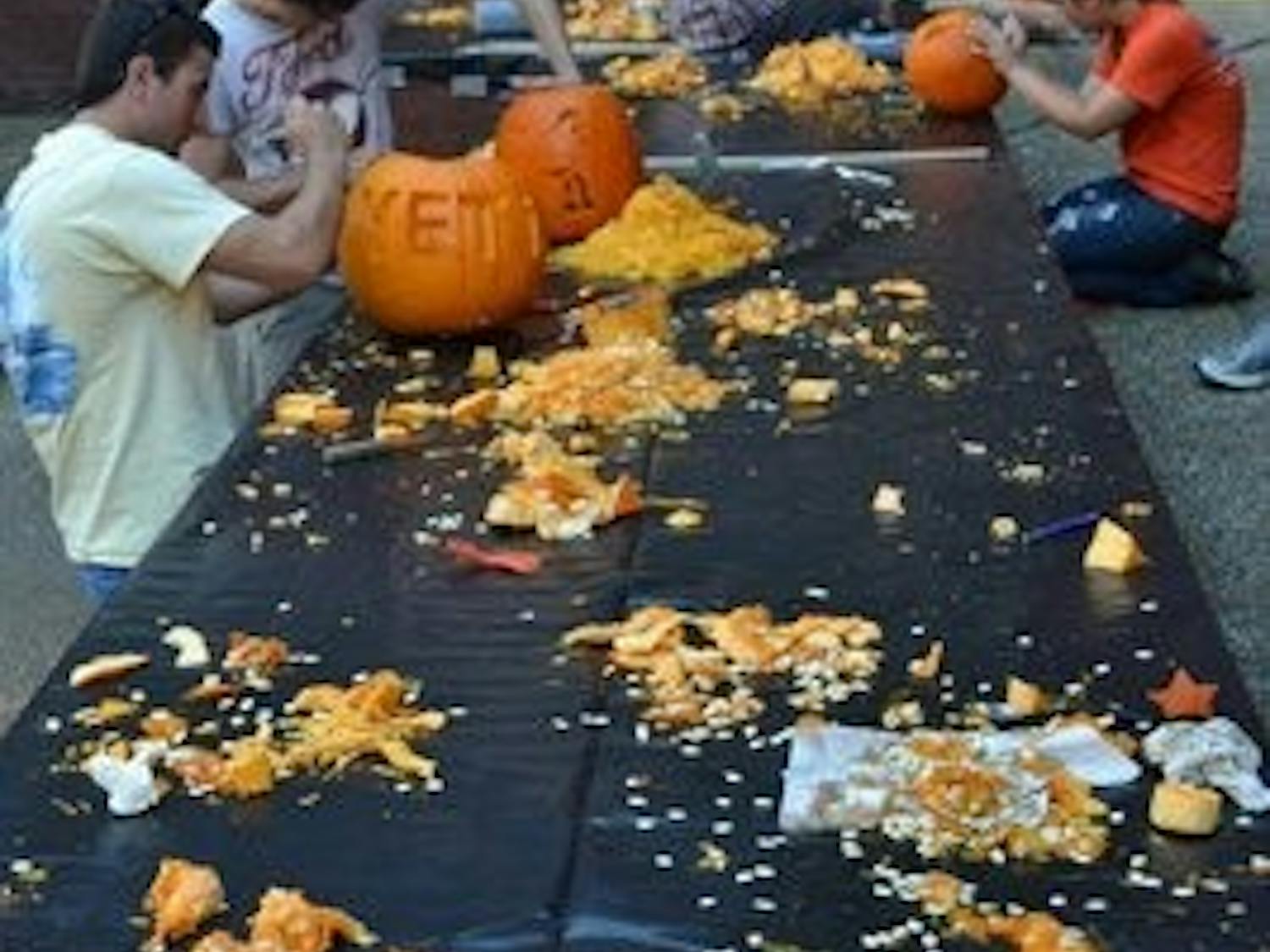 The pumpkins will be judged by a few of the professors at the event. The winning pumpkins will be auctioned off, and the other carved pumpkins will go on sale for a minimum $5 donation.