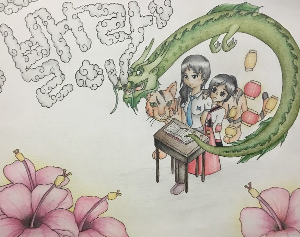<p>&nbsp;Isabella Trentacosti, a local high schooler, won first place with an anime-inspired drawing in Auburn, Ala. on Oct. 9, 2018.</p>