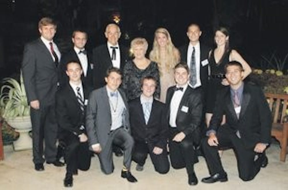 The College libertarians pictured with Ron Paul. (Courtesy of Michael Nathan Magan)