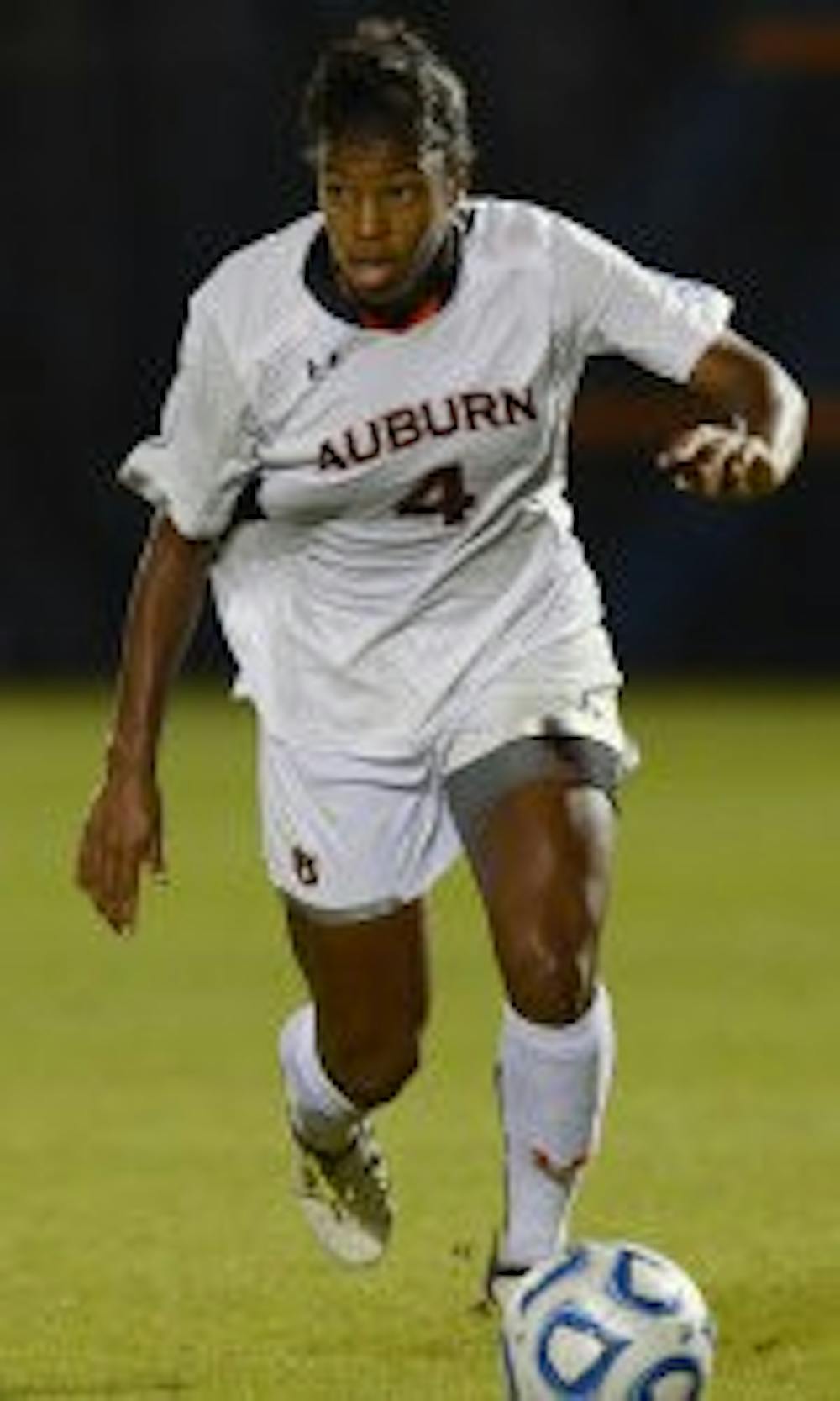 Kala Faulkner.Alabama vs Auburn soccer. (Todd Van Emst / AUBURN ATHLETICS PHOTOGRAPHER)