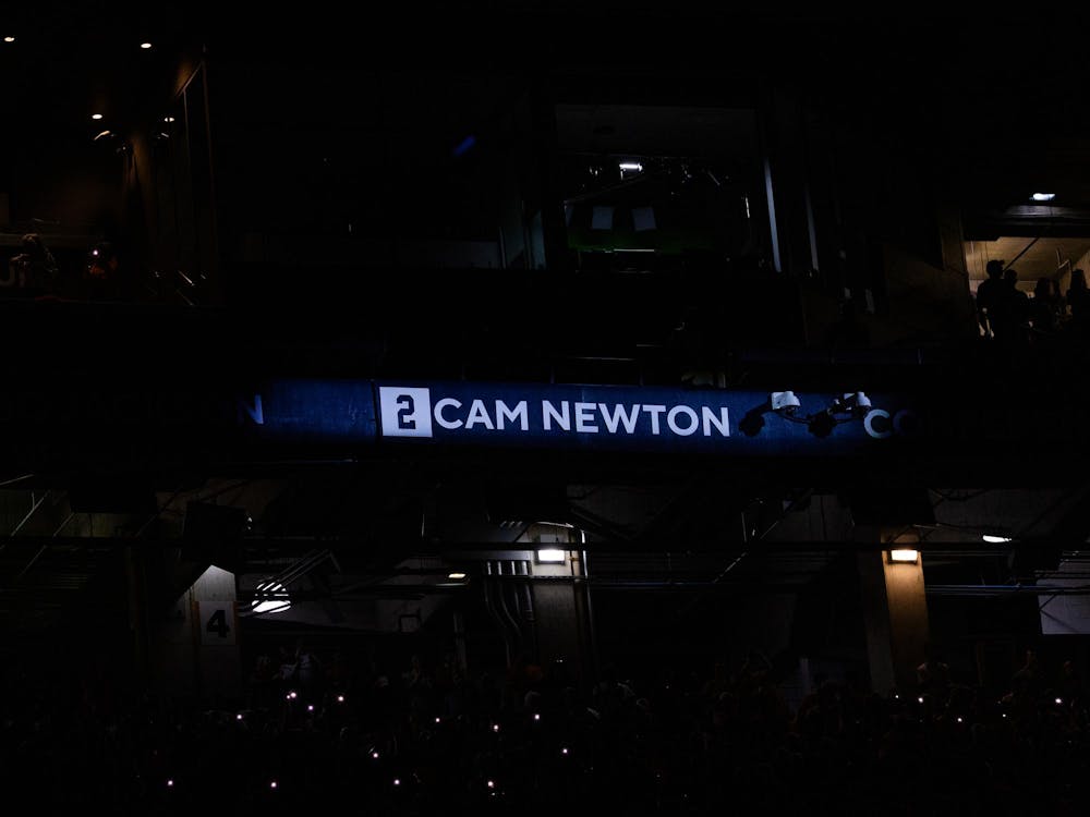 A spotlight on Auburn football's newest retired number, Cam Newton's #2, on Oct. 11, 2025.