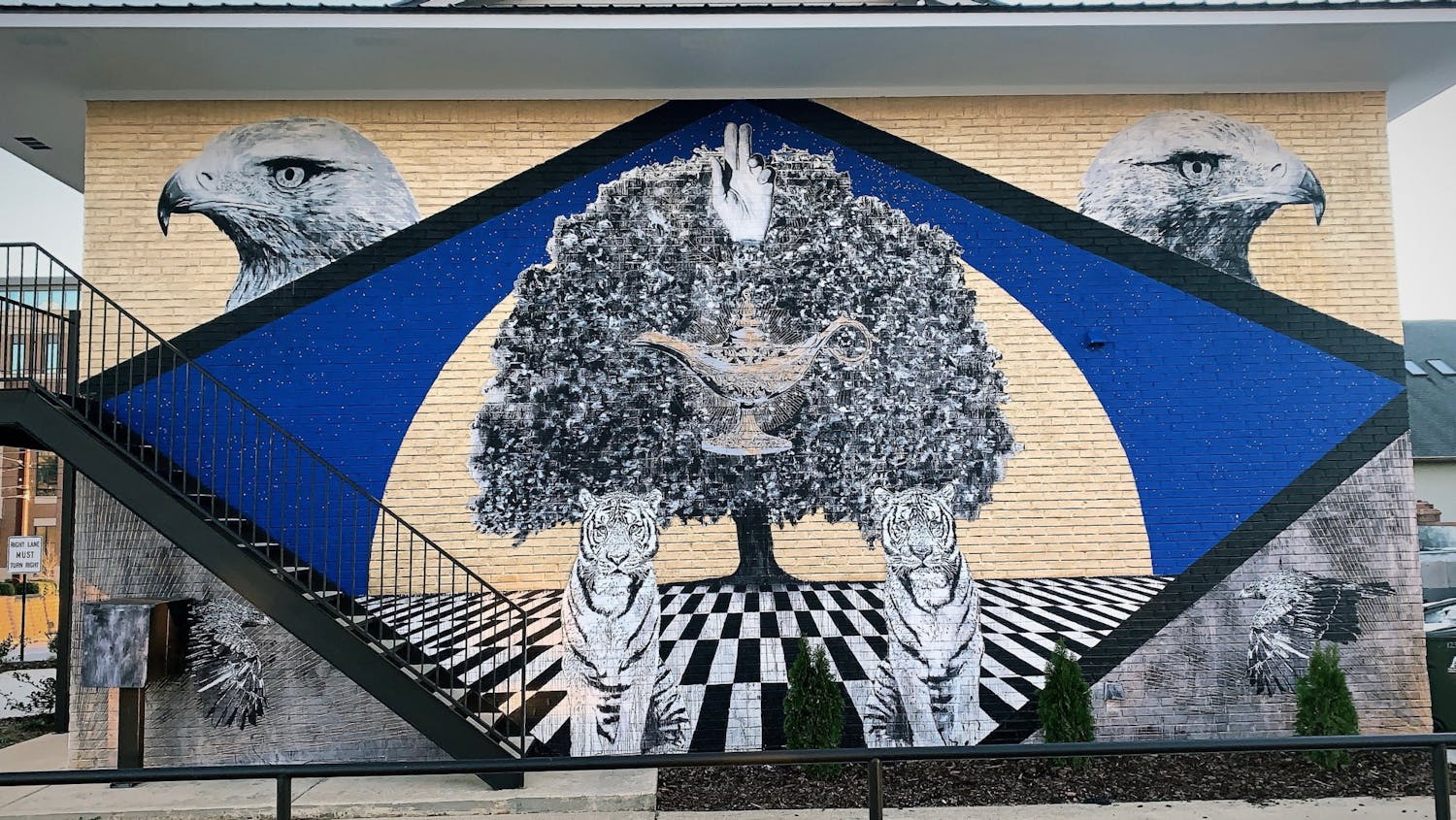 R.C. Hagans mural is located on 123 N. Donahue Drive in Auburn, Ala.&nbsp;