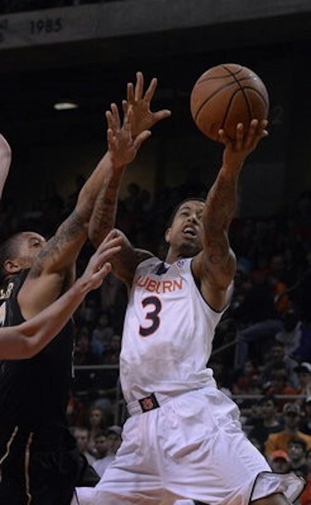 Chris Denson goes up for a layup against Vanderbilt. (Contributed by Lauren Barnard)