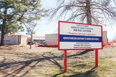 A fine arts center is being added and the cafeteria is being renovated at Auburn High School. Blakeley Sisk / PHOTO EDITOR
