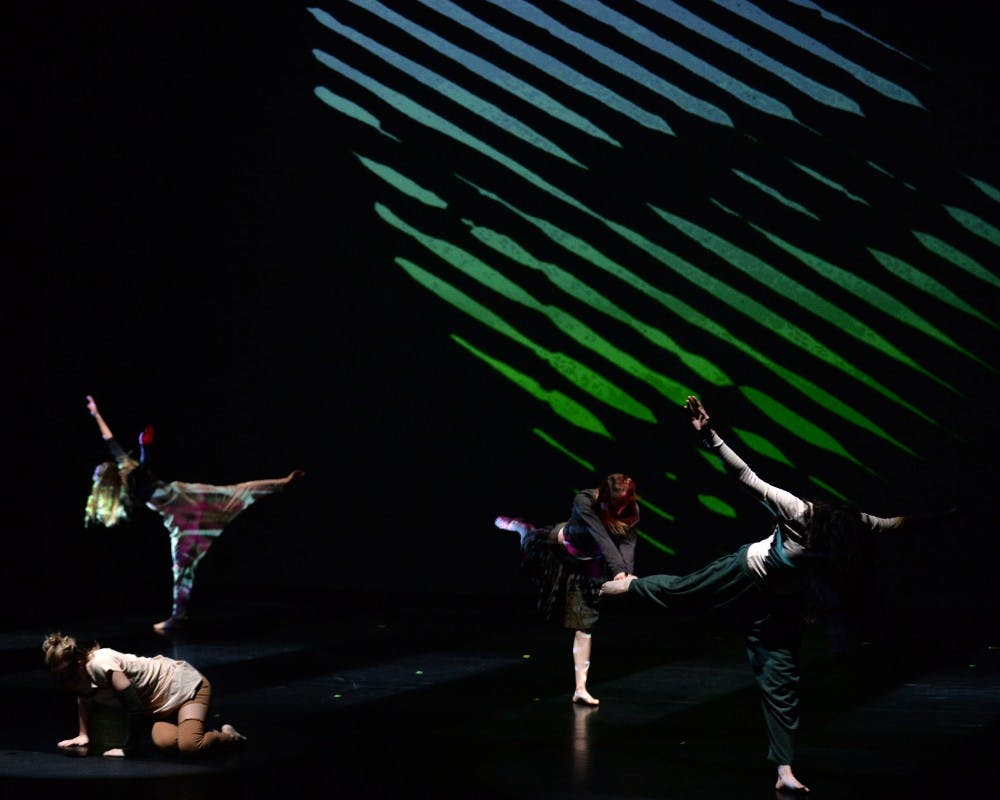 The Auburn Student Dance Ensemble performs during their show "Dancing on the Edge" at the Telfair Peet Theatre. The show runs March 31 to April 3. 