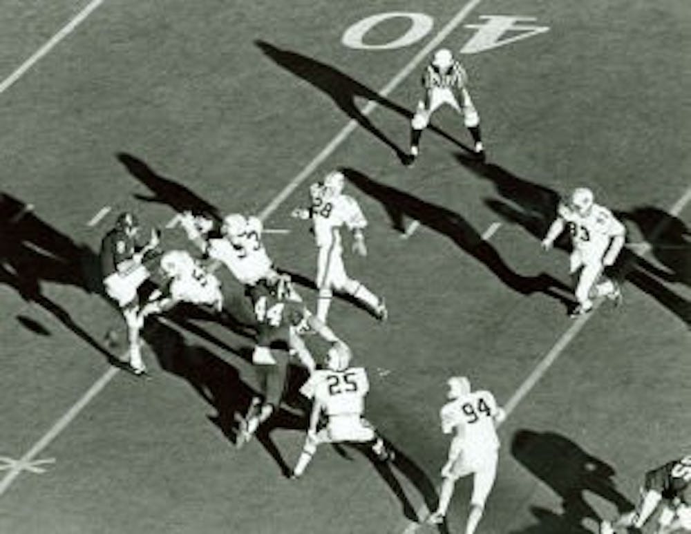 Auburn defensive back David Langner returned two blocked punts for touchdowns in the fourth quarter to cap Auburn's 17-16 comeback victory against Alabama in the 1972 Iron Bowl at Legion Field. (photo via Auburn University)