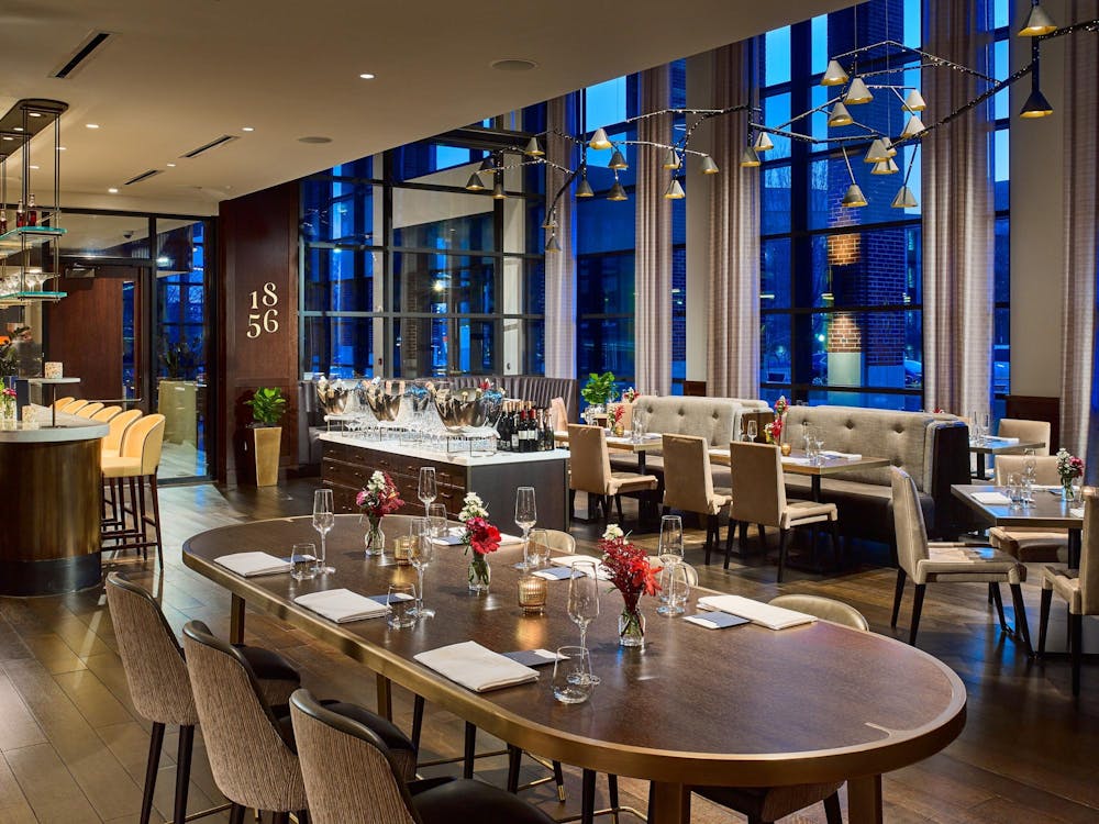 <p>Dining room of 1856 – Culinary Residence at night. Contributed by 1856 – Culinary Residence.</p>