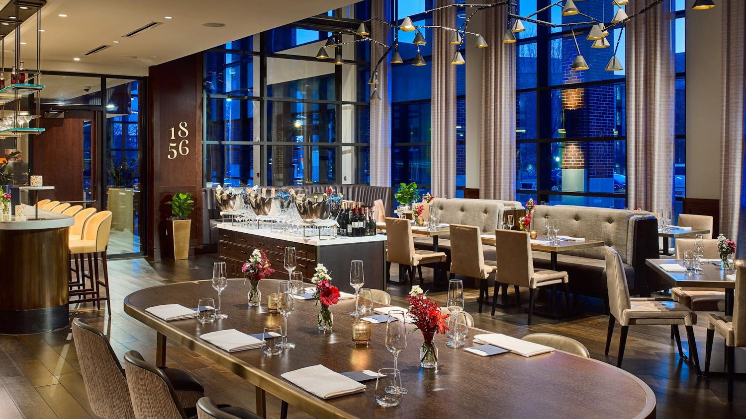 Dining room of 1856 – Culinary Residence at night. Contributed by 1856 – Culinary Residence.