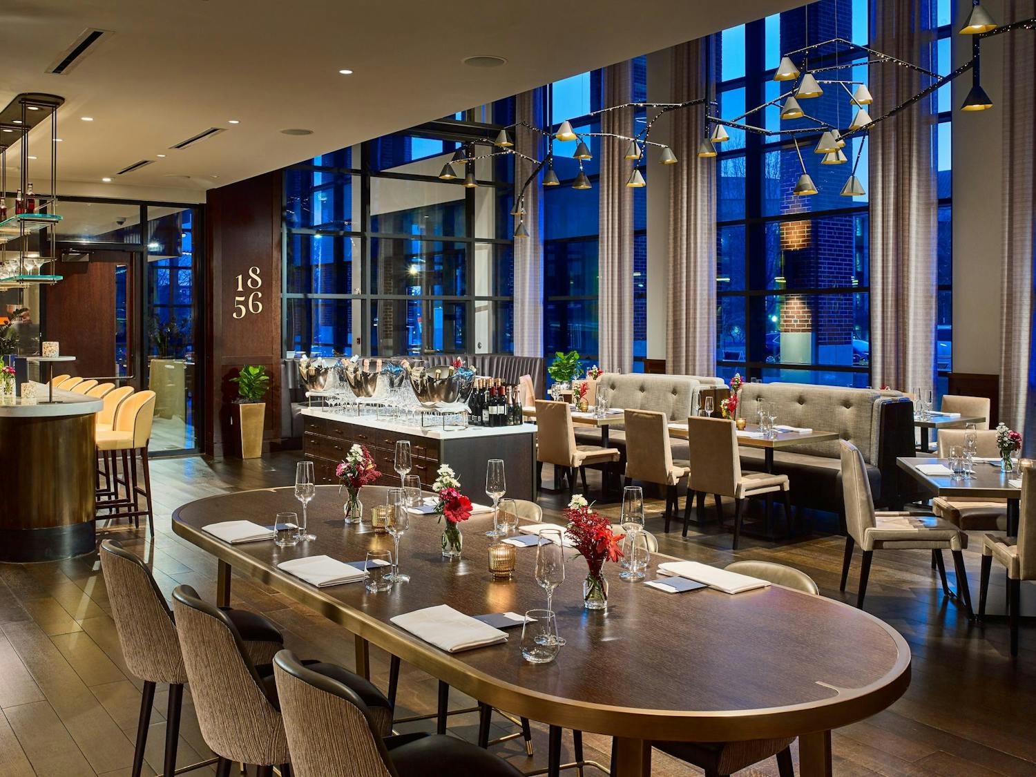 Dining room of 1856 – Culinary Residence at night. Contributed by 1856 – Culinary Residence.