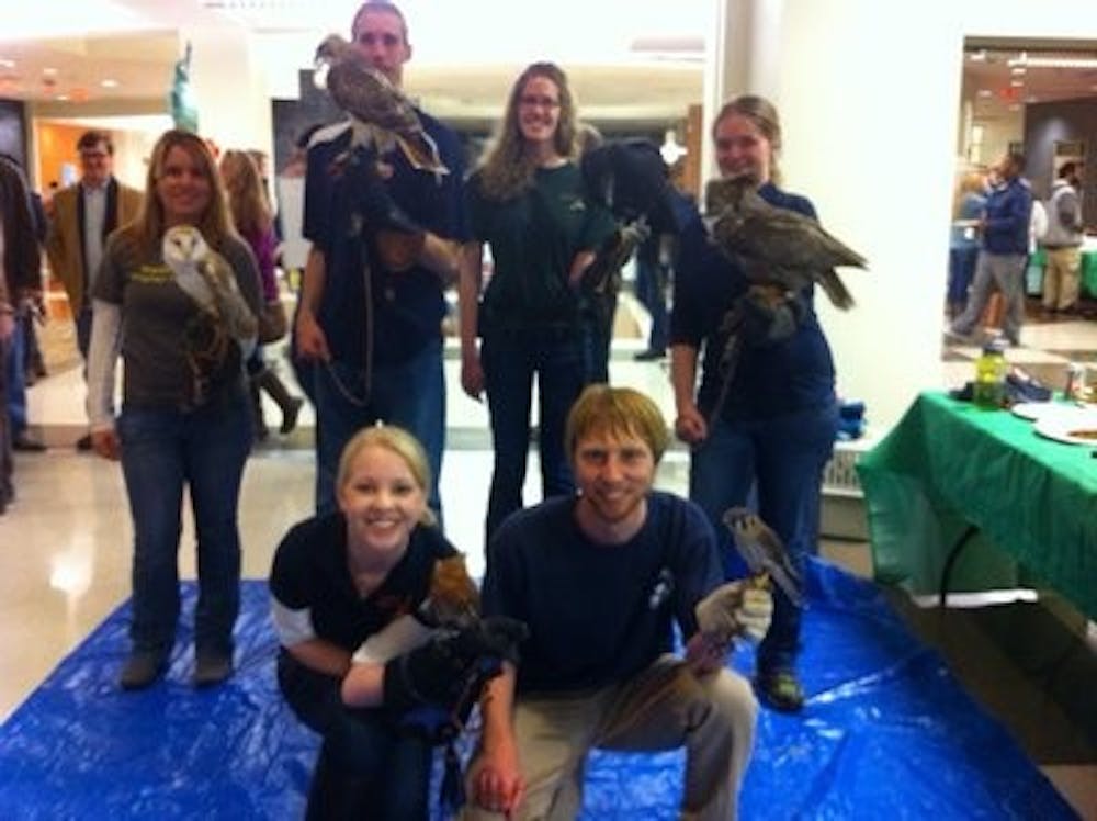 The Southeastern Raptor Center was present with several birds at Tiger Nights Friday, March 1. (Daniel Cannaday / WRITER)