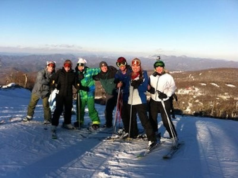 Outdoor Adventure Club members spend Martin Luther King weekend skiing in North Carolina. (Courtesy of Audra Graham)
