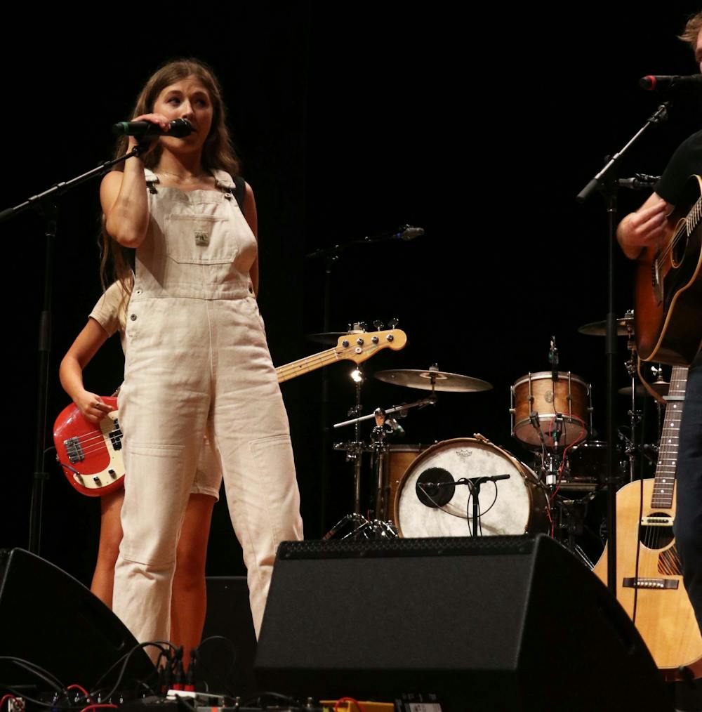 <p>Make Sure performs in the Gogue Performing Arts Center for Tigerfest, Auburn University's on-campus music festival, on Aug. 21, 2021, in Auburn, Ala.&nbsp;</p>