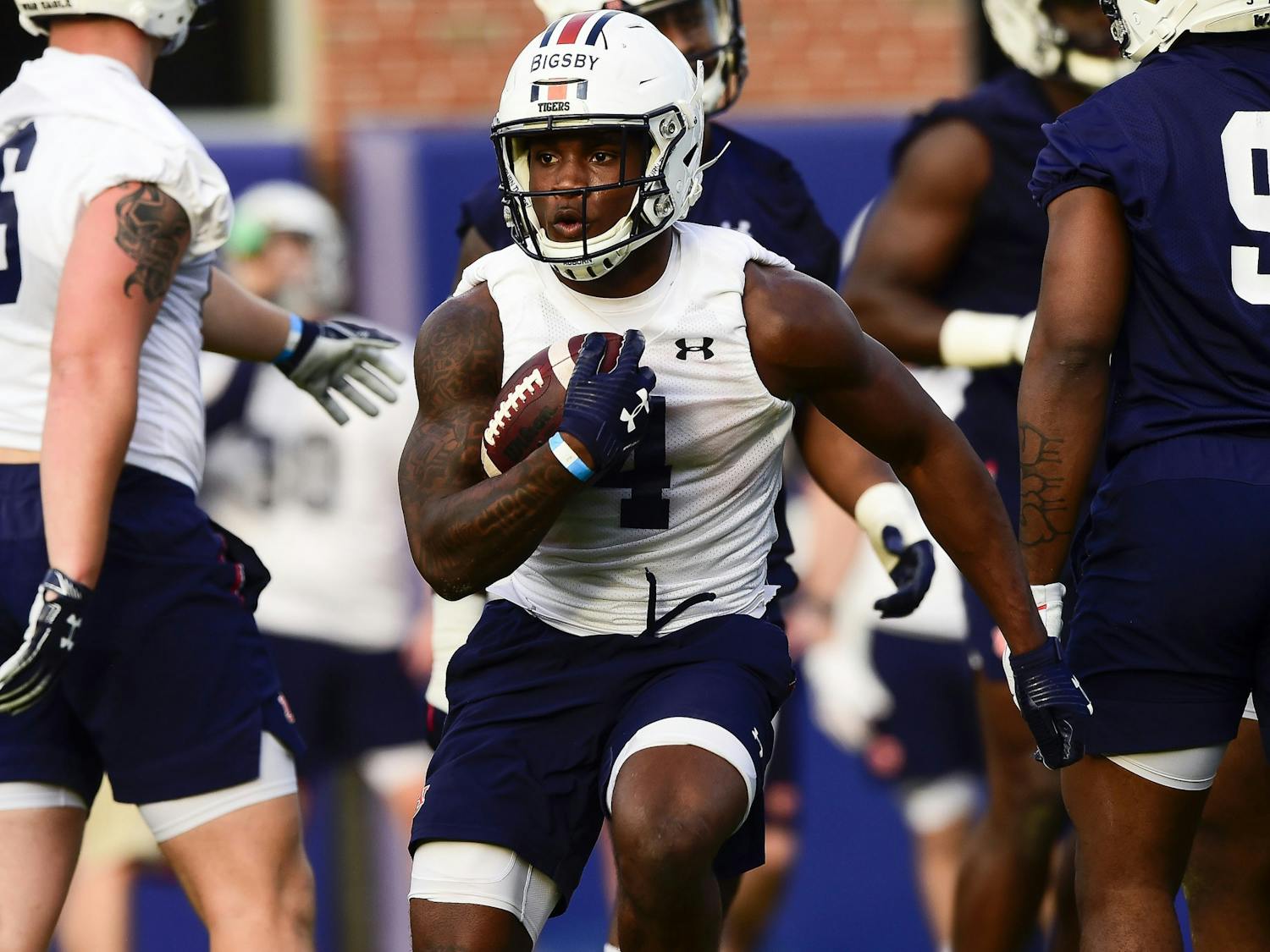 AU FB 1st day of spring practice