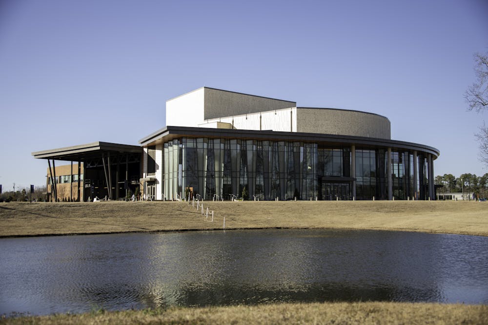<p>The Jay and Susie Gogue Performing Arts Center at Auburn University, hosting the play "My Fair Lady" February 6-7, 2023. &nbsp;</p>