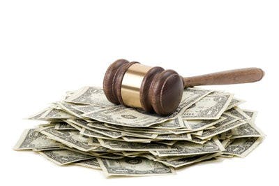 Gavel and money