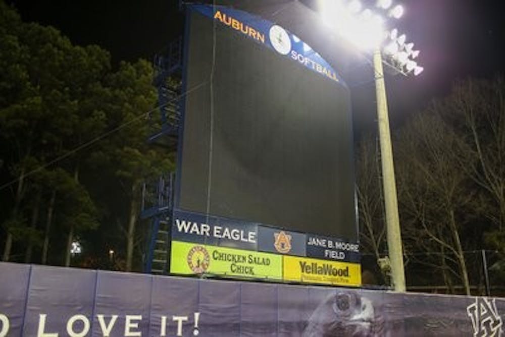 <p>The new addition stands 23 feet high and 29 feet wide with a 15 HD pixel layout for a clear, concise game play images. (Kenny Moss | Assistant Photo Editor)</p>