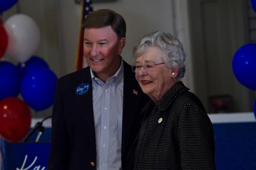 Governor Kay Ivey and Congressman Mike Rogers campaigning at the Red Barn on Saturday, Oct. 27, 2018 in Auburn, Ala.