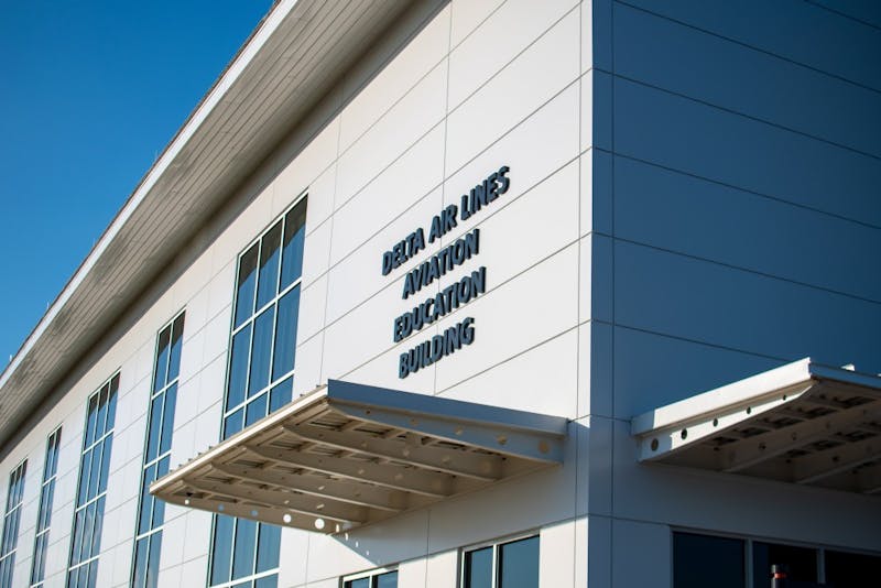 The Delta Aviation Education Building on Tuesday, Sept. 24, 2019, in Auburn, Ala.