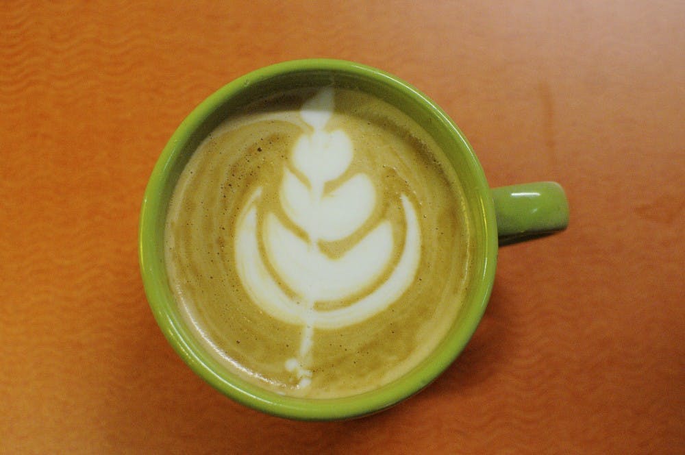 <p>Latte art at The Bean on Tuesday, Feb. 21, 2017 in Auburn, Ala.</p>