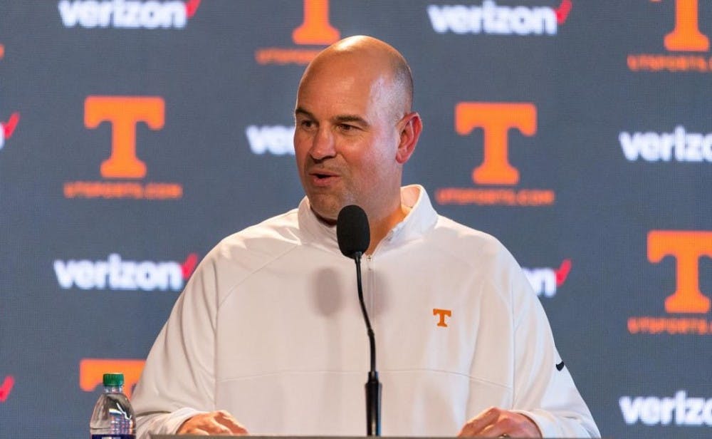 <p>Tennessee coach Jeremy Pruitt, courtesy of <a href="http://" target="_self">Adrien Terricabras / The Daily Beacon</a>&nbsp;</p>