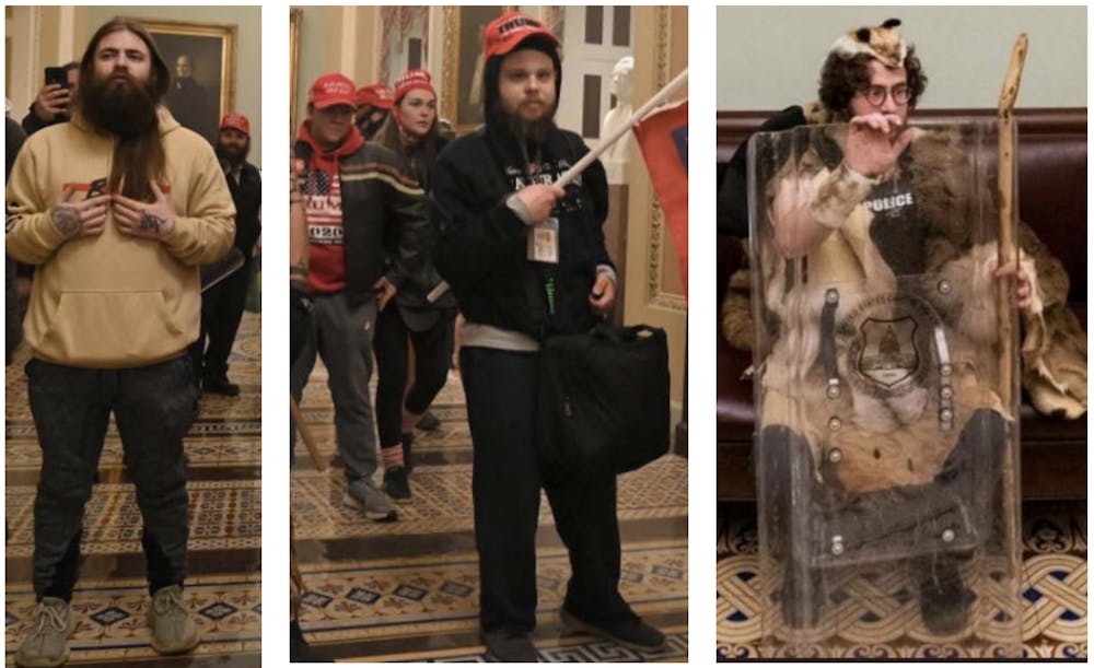 These images, among others, were released by the Metropolitan Police Department of Washington D.C. following the Capitol riot last week. They are asking for any information on the individuals depicted.  