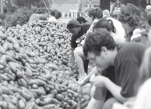 Volunteers came from Auburn's Hunger Studies class, the Committee of 19 and the organizing groups.