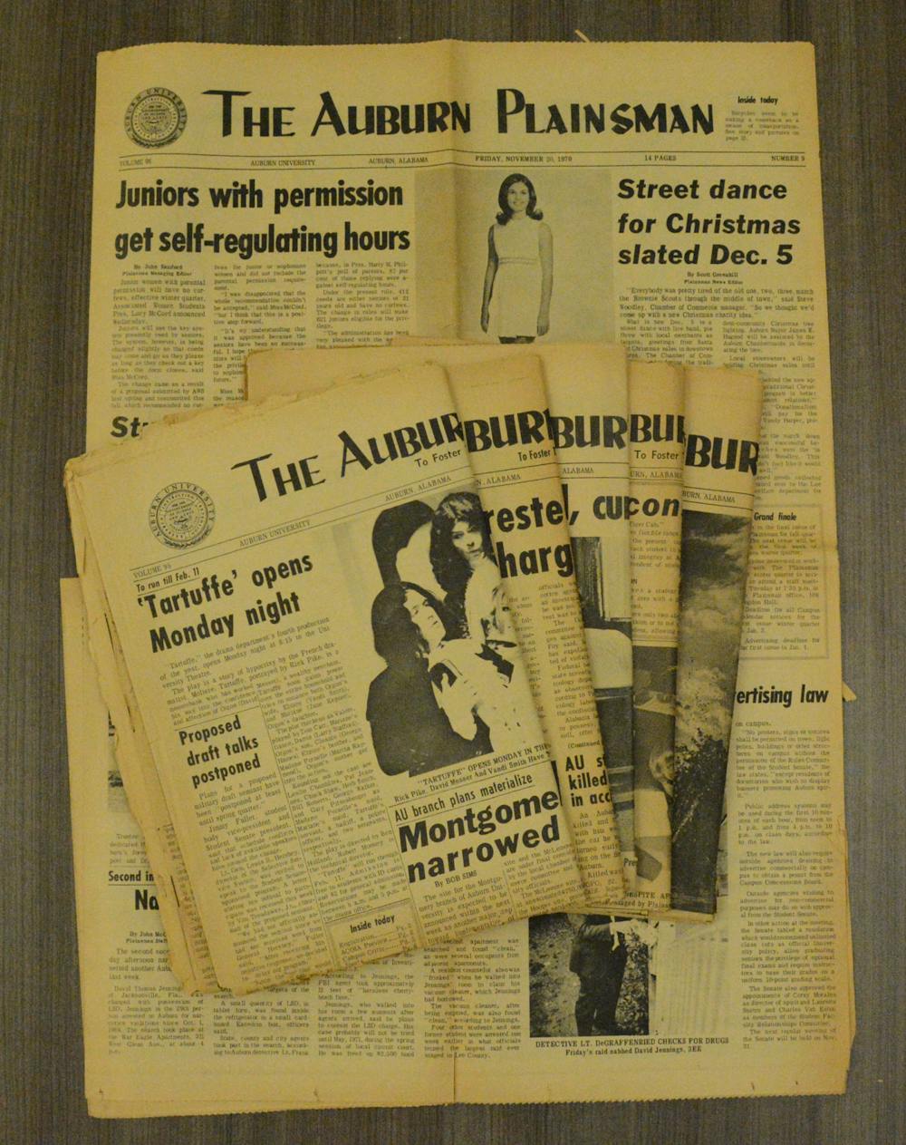 Some editions of The Auburn Plainsman from the 1960s