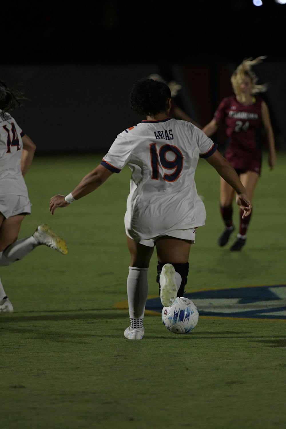 Marissa Arias (#19) in soccer game against South Carolina on Sept. 29, 2023. 
